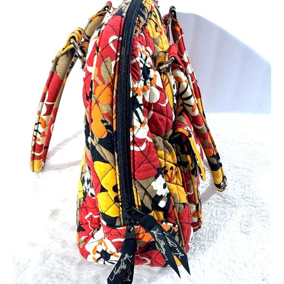 Vera Bradley Quilted Floral Satchel Handbag Fall Autumn Pristine Condition - Picture 5 of 10
